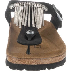 Birkenstock Gizeh Fringe Schmal Komfort-Pantoletten - Anthrazit -Birkenstock 7082945 04