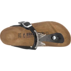 Birkenstock Gizeh Fringe Schmal Komfort-Pantoletten - Anthrazit -Birkenstock 7082945 06