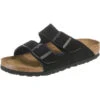 Birkenstock Arizona Weichbettung Veloursleder Pantoletten Schmal - Schwarz 2 Birkenstock Arizona Weichbettung Veloursleder Pantoletten Schmal - Schwarz -Birkenstock 8532851 01